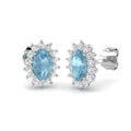 Oval Aquamarine Earrings