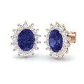 Oval Gemstone Earrings