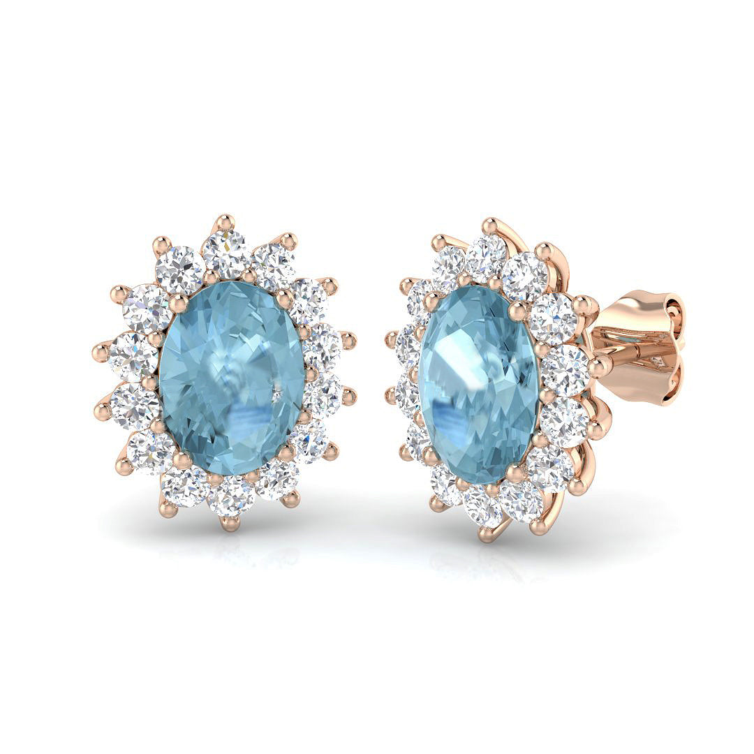 Oval Gemstone Earrings