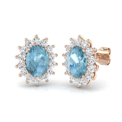 Oval Gemstone Earrings