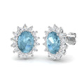 Oval Gemstone Earrings