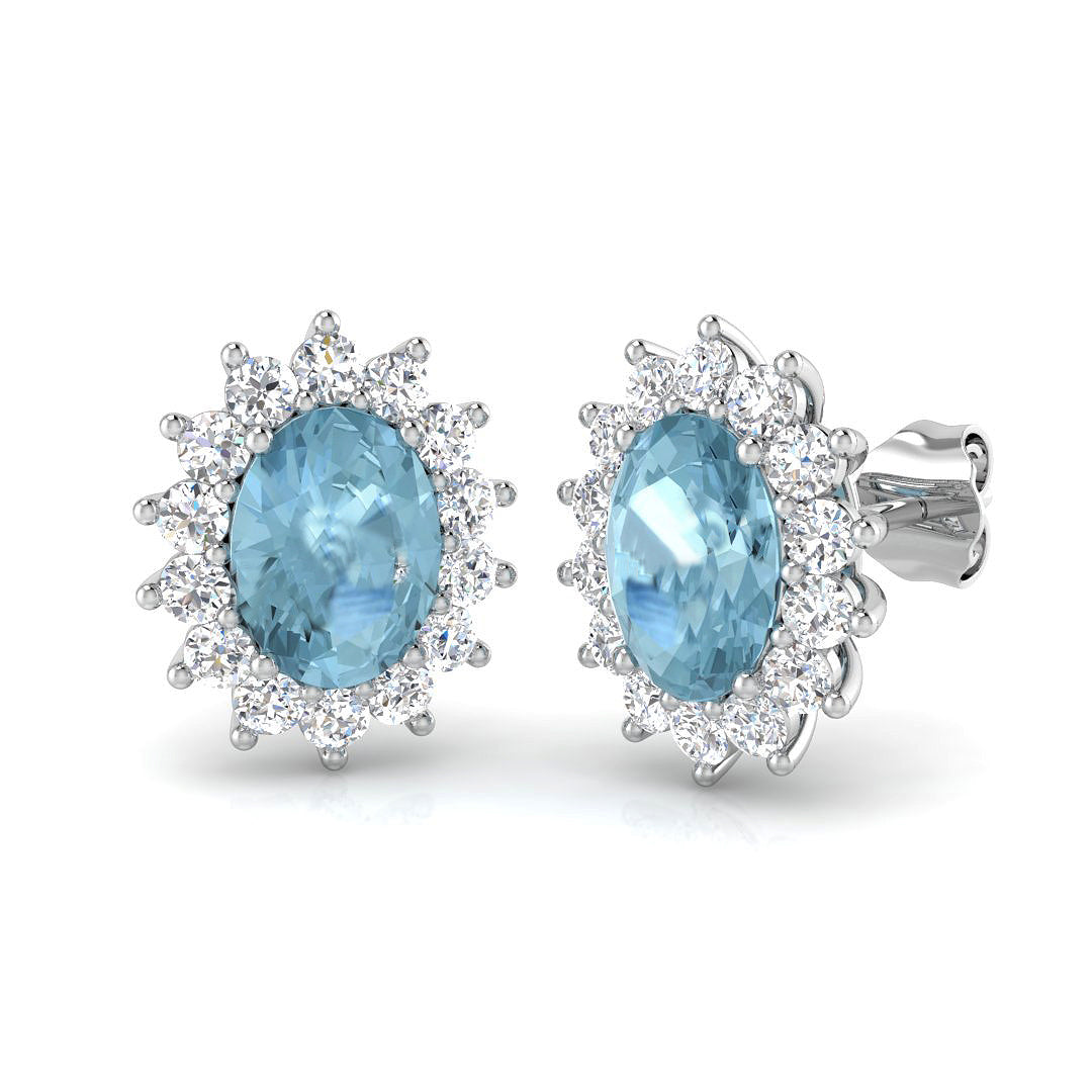 Oval Gemstone Earrings
