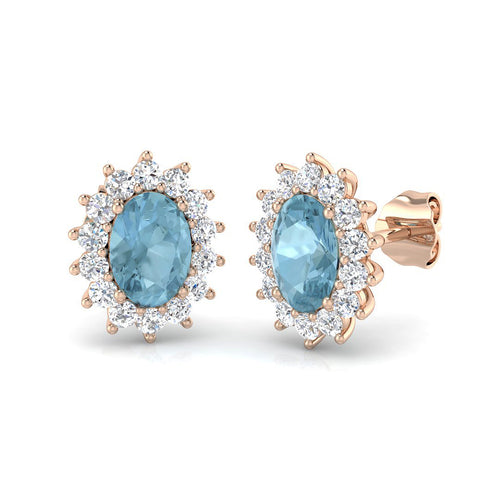 Oval Gemstone Earrings