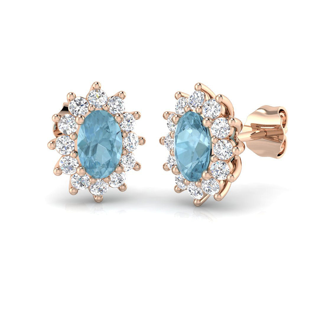 Oval Gemstone Earrings