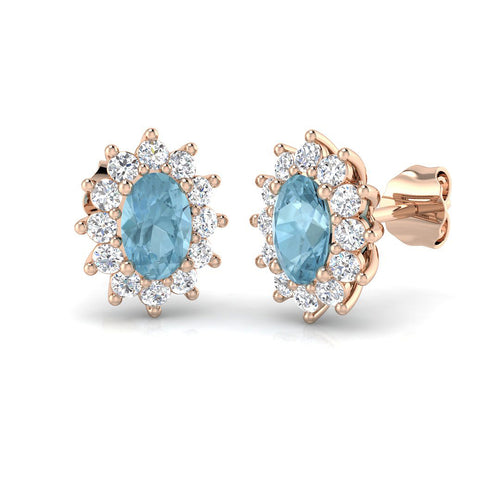 Oval Gemstone Earrings