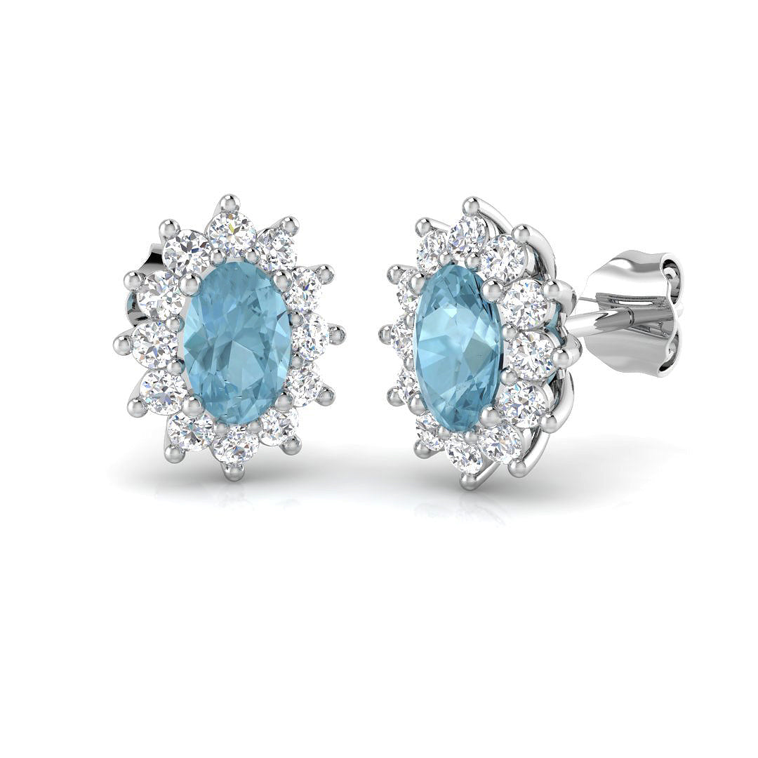 Oval Gemstone Earrings