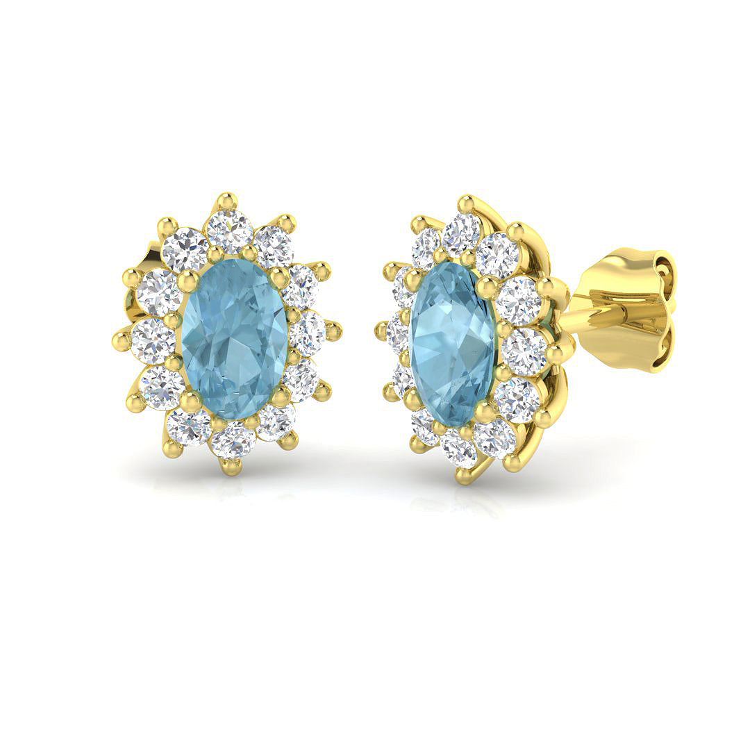 Oval Gemstone Earrings