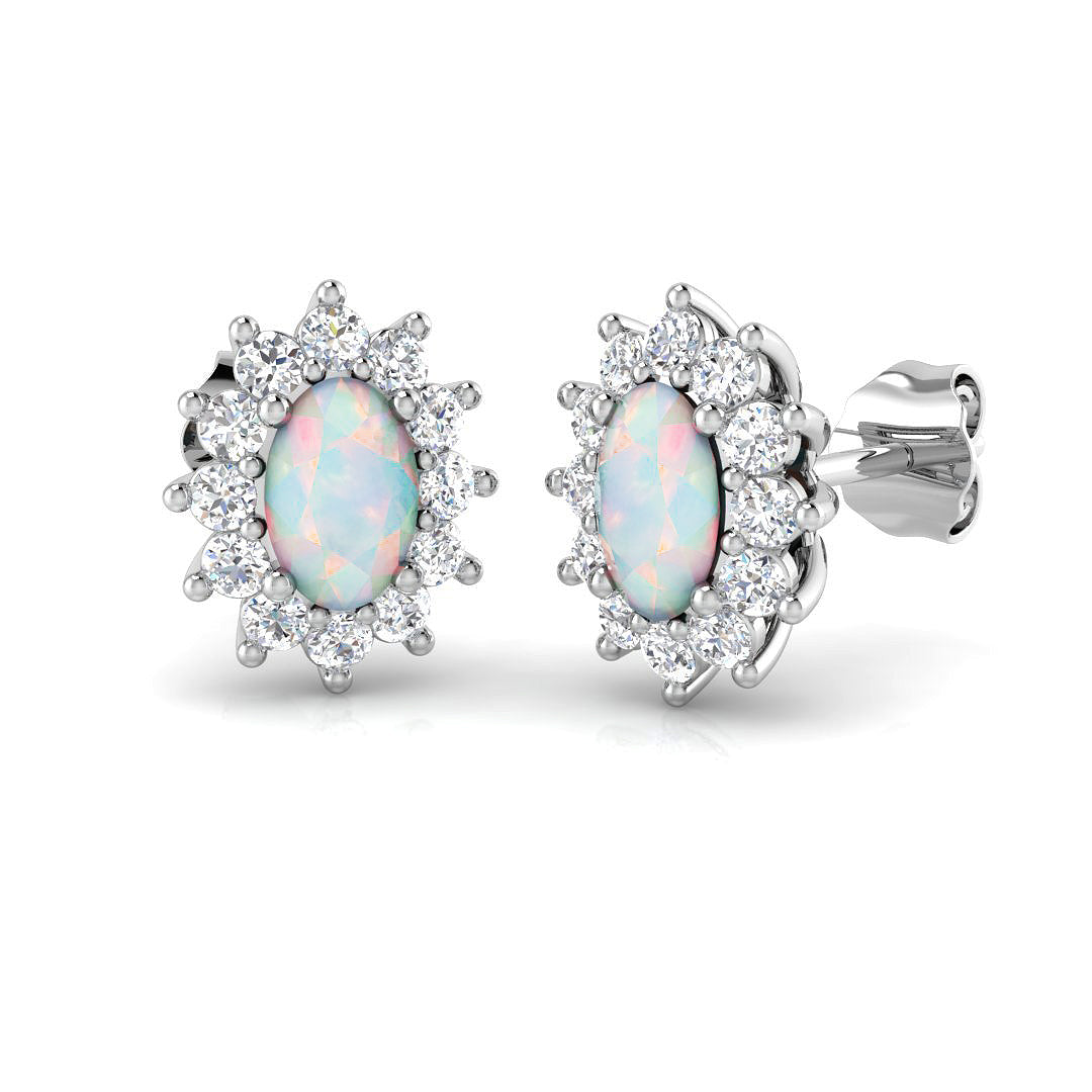 Oval Gemstone Earrings