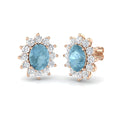Oval Aquamarine Earrings