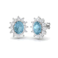 Oval Aquamarine Earrings