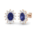 Oval Gemstone Earrings