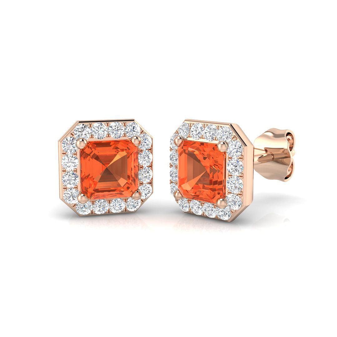Radiant Multi Sapphire Earrings