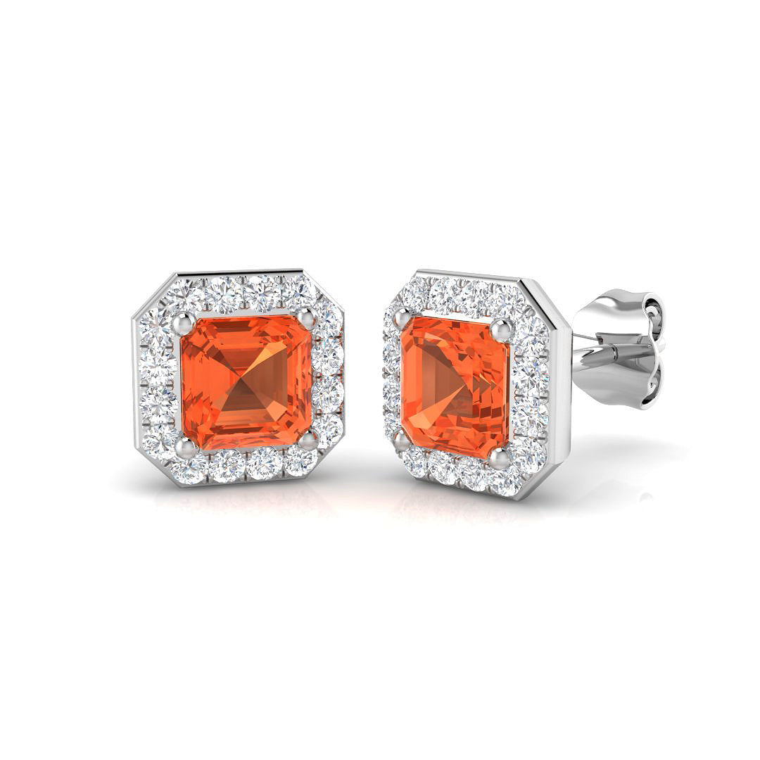 Radiant Multi Sapphire Earrings