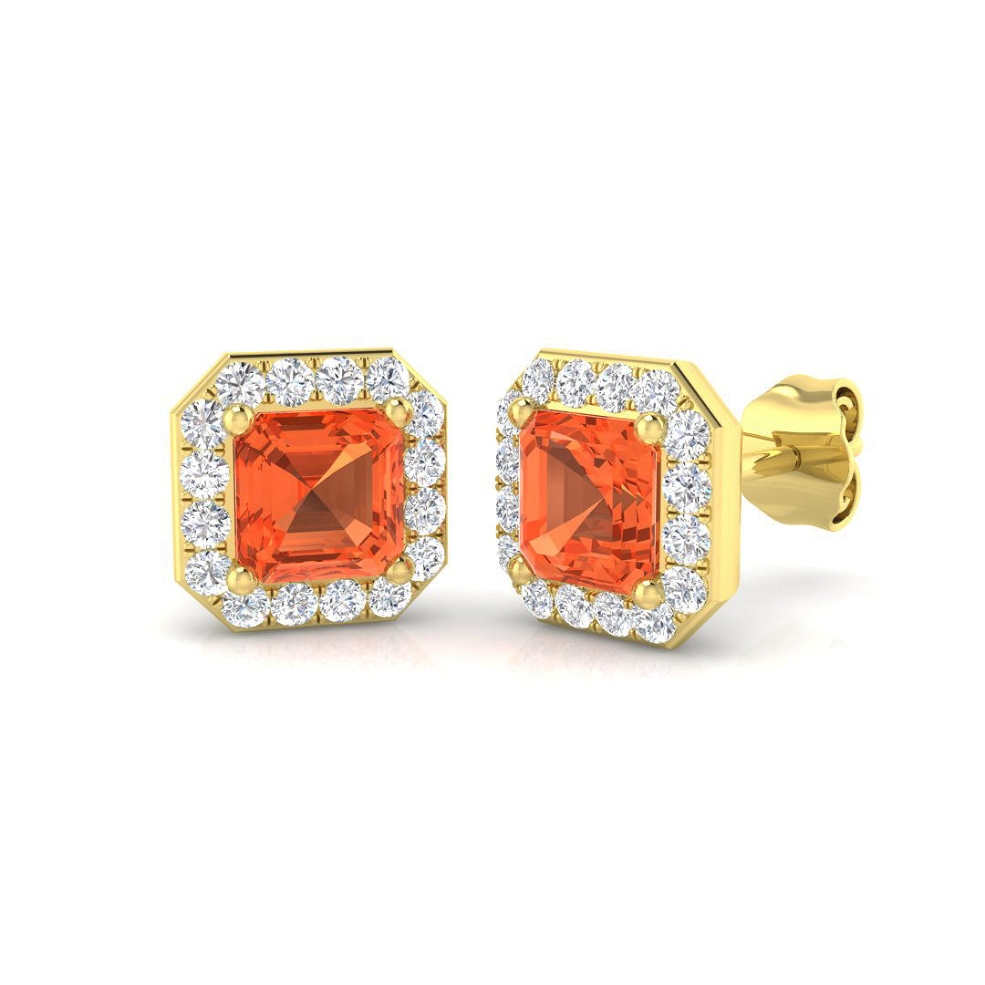 Radiant Multi Sapphire Earrings