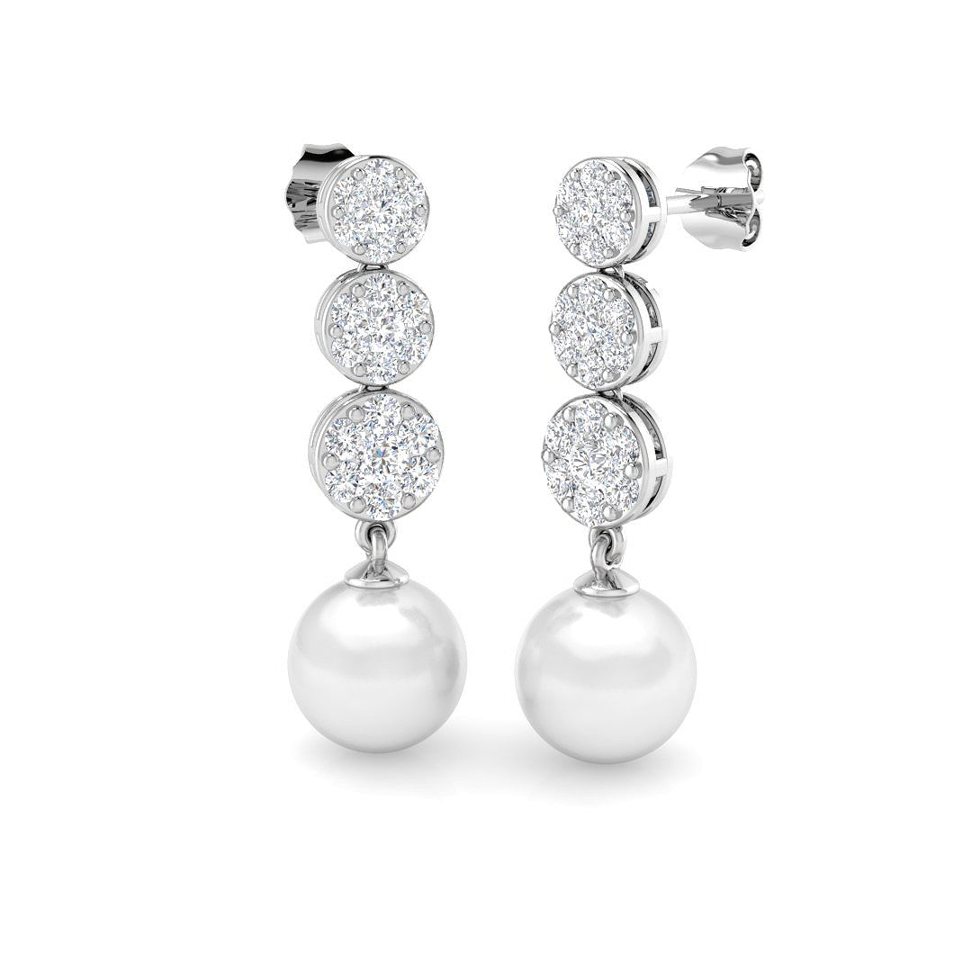 Round Pearl Earrings