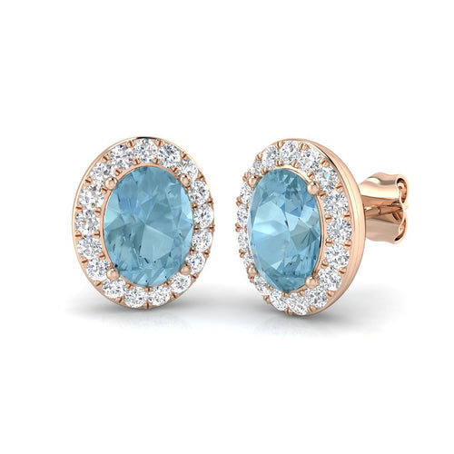 Oval Gemstone Earrings