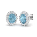 Oval Gemstone Earrings