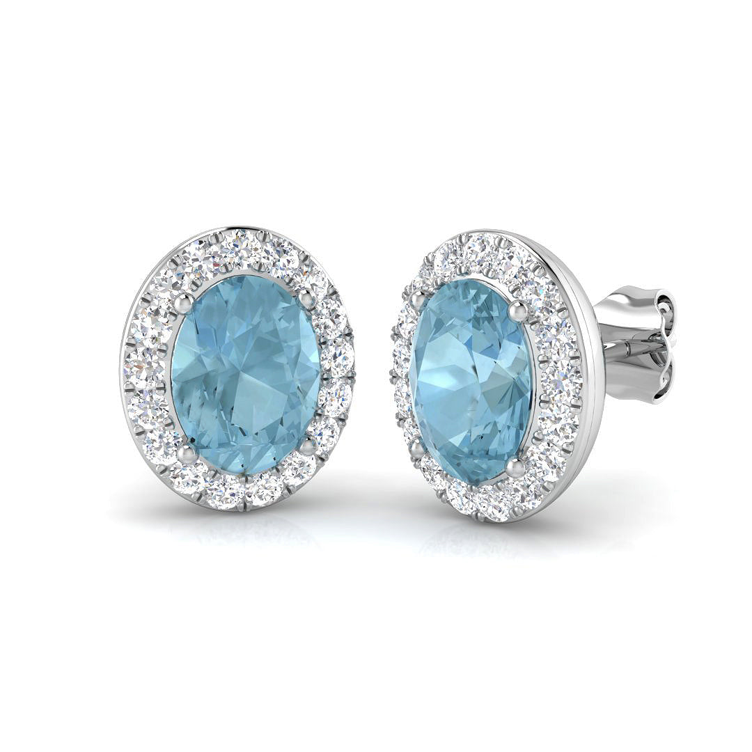 Oval Gemstone Earrings