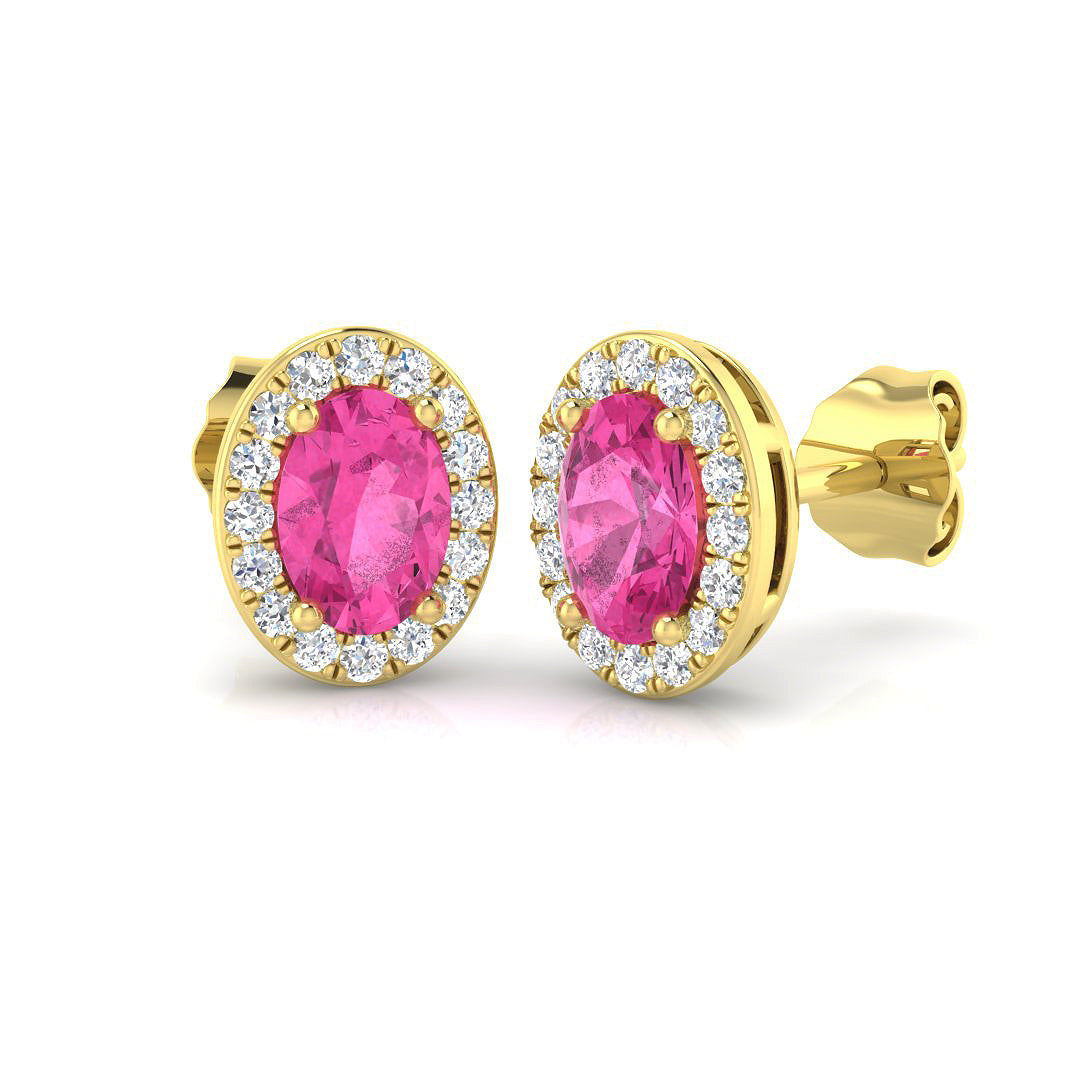 Oval Gemstone Earrings