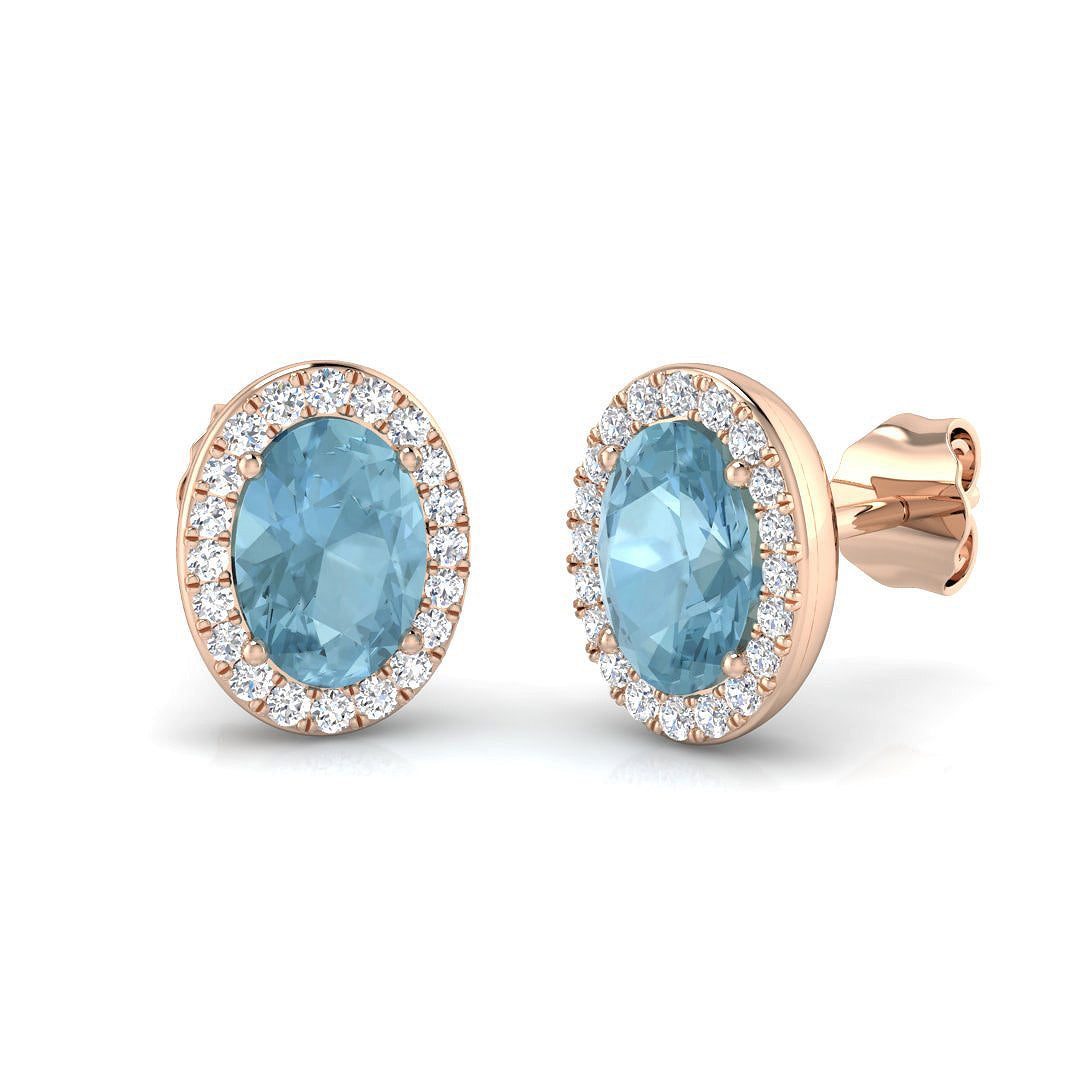 Oval Gemstone Earrings
