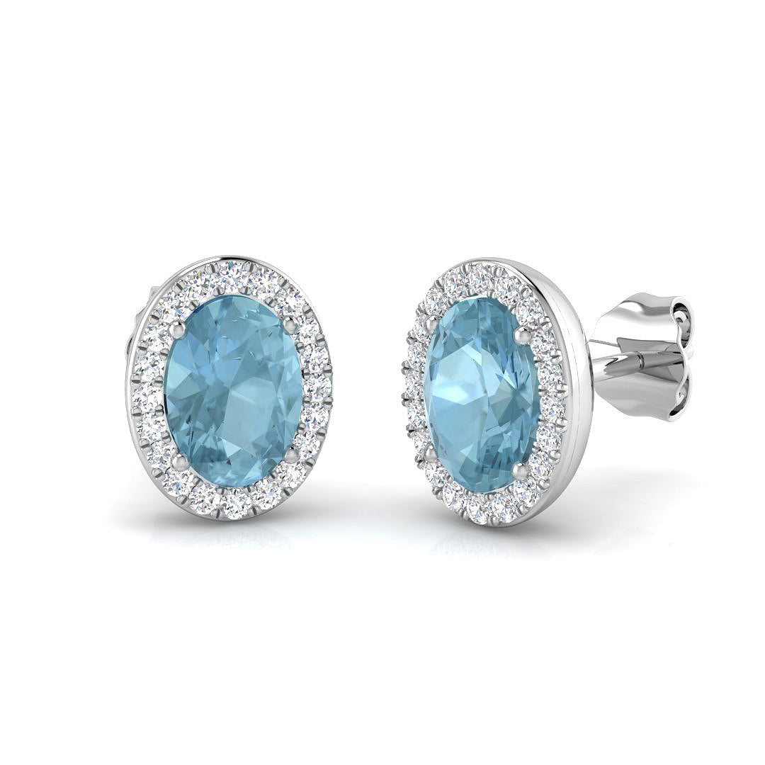 Oval Gemstone Earrings