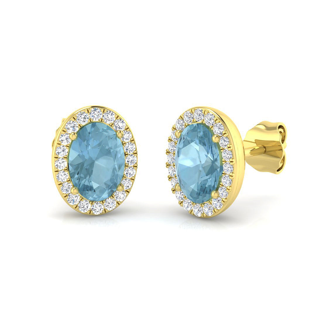 Oval Gemstone Earrings