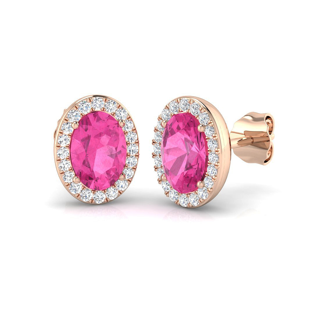 Oval Gemstone Earrings