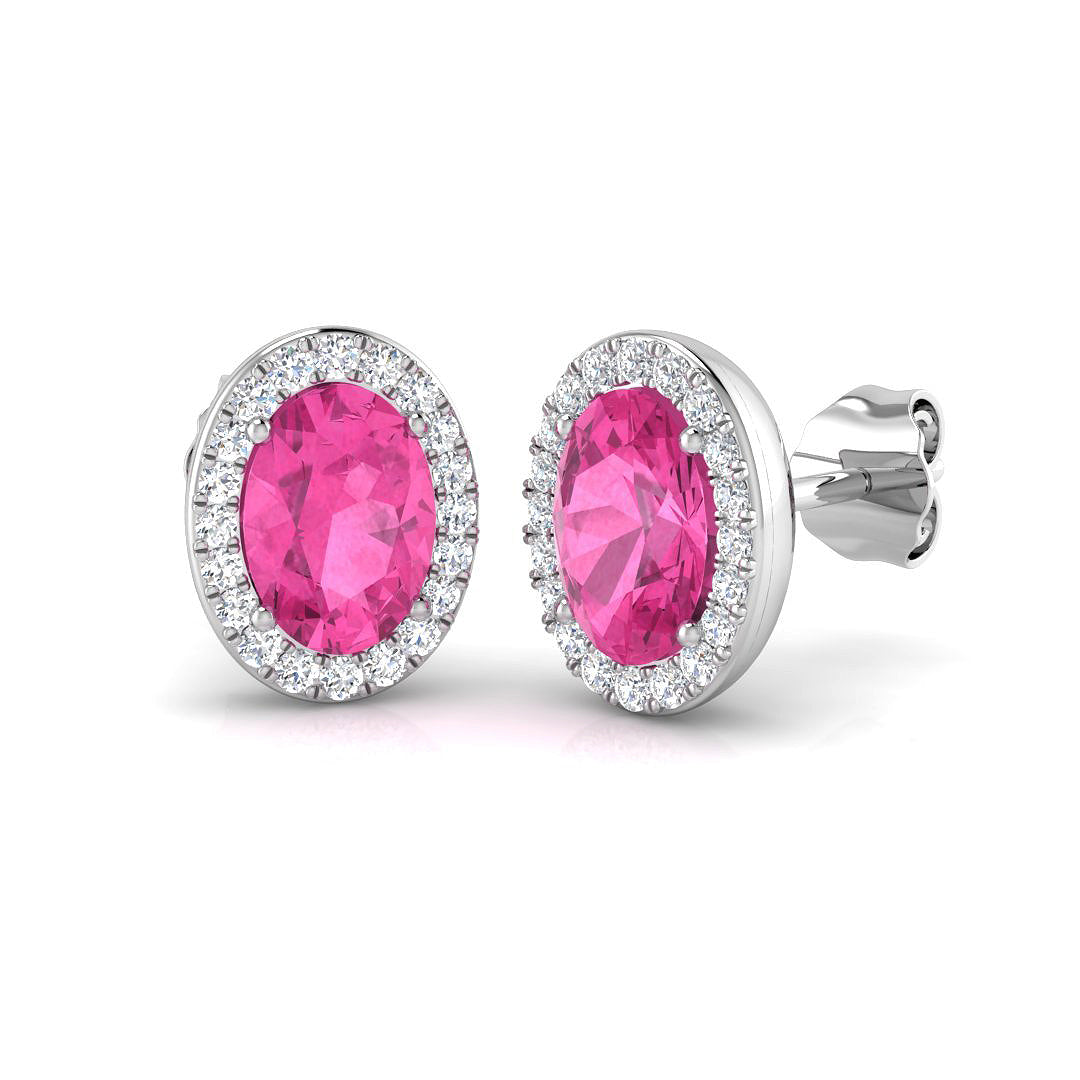 Oval Gemstone Earrings