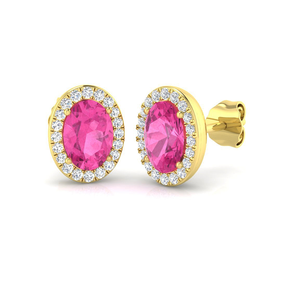 Oval Gemstone Earrings