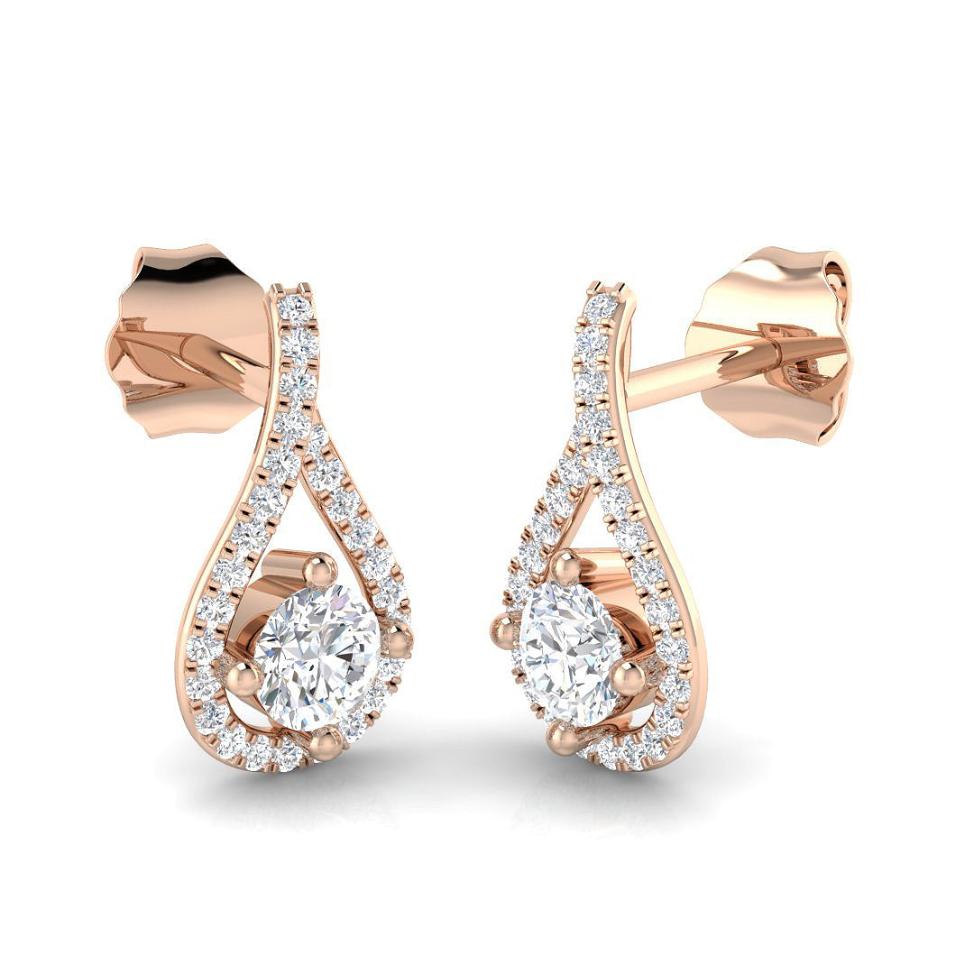 Round Diamond Earrings