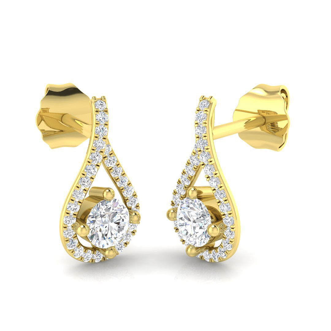 Round Diamond Earrings