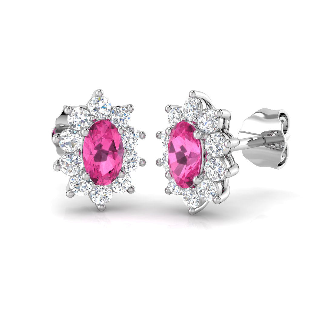 Oval Gemstone Earrings