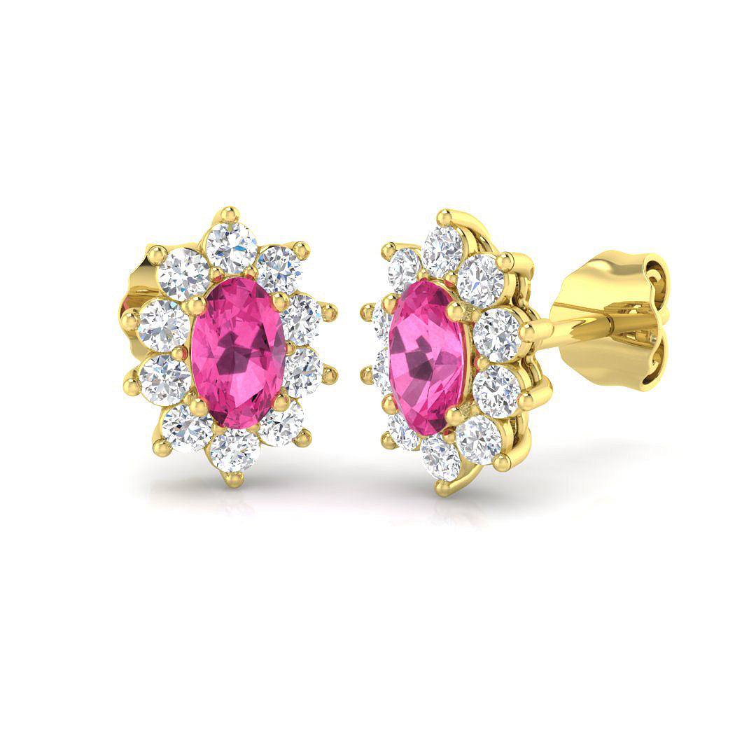 Oval Gemstone Earrings