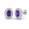 Oval Gemstone Earrings