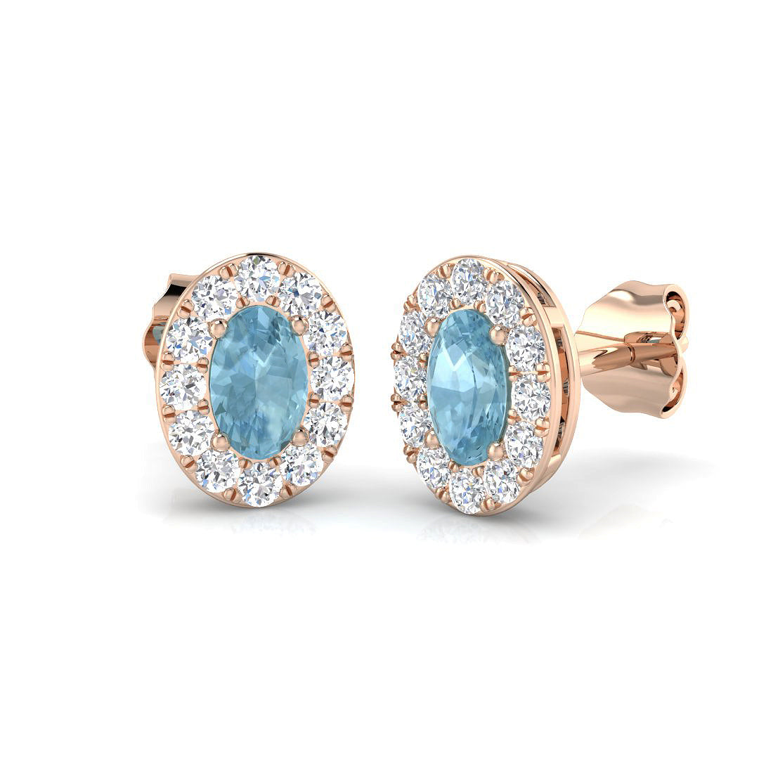 Oval Gemstone Earrings