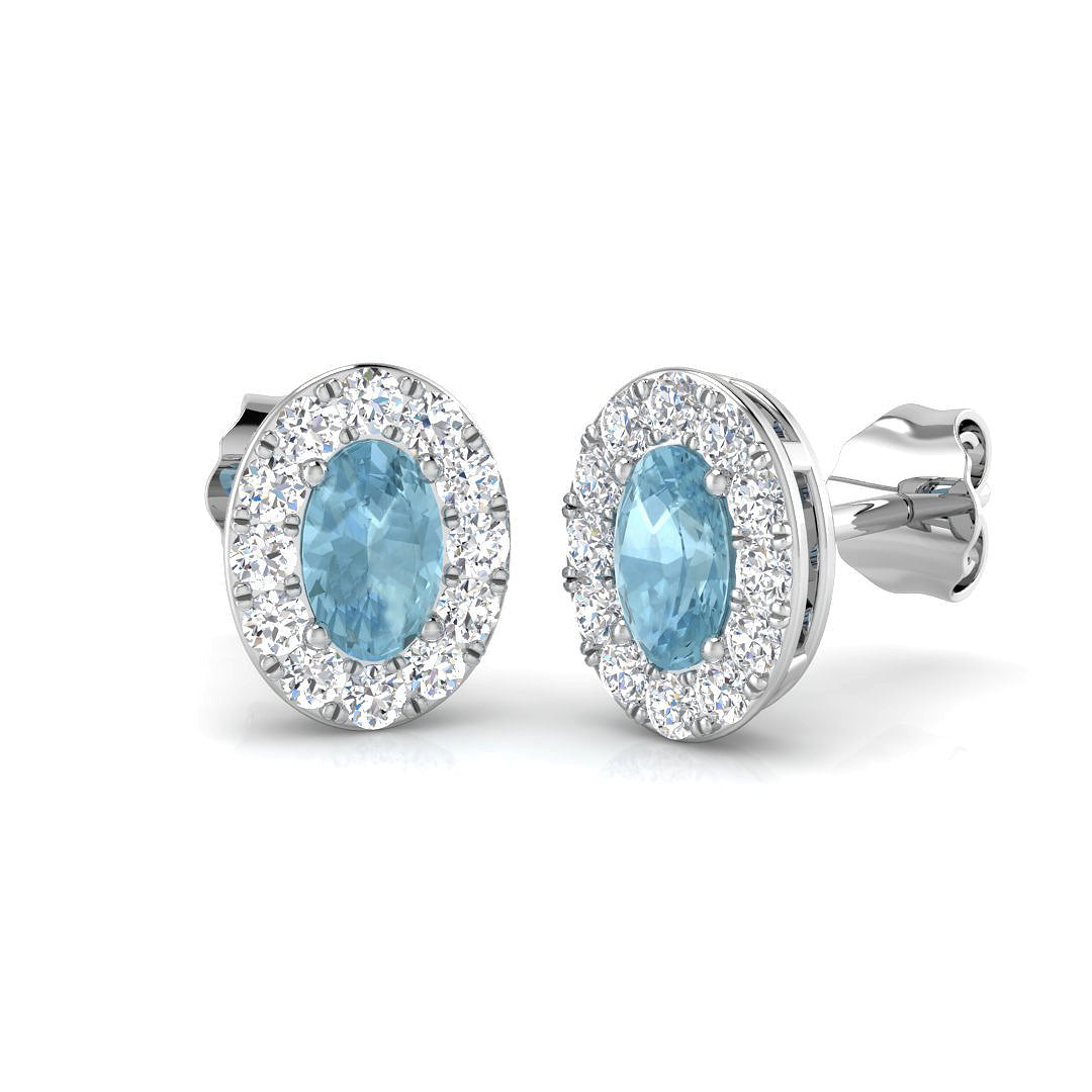Oval Gemstone Earrings