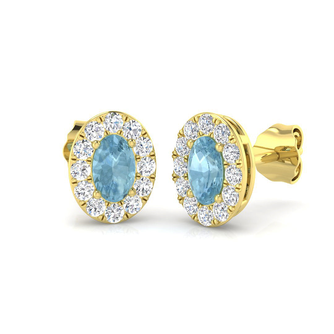 Oval Gemstone Earrings