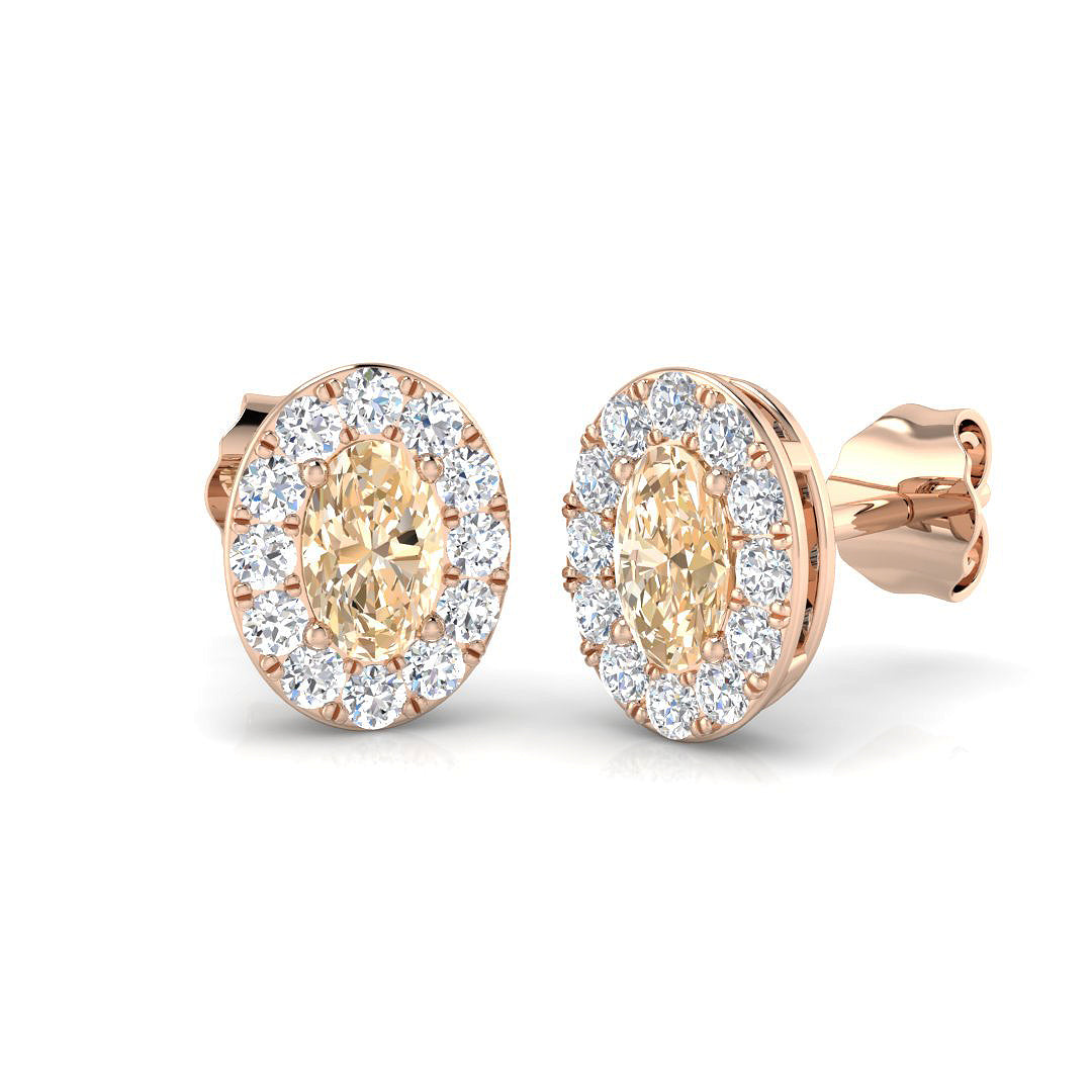 Oval Gemstone Earrings