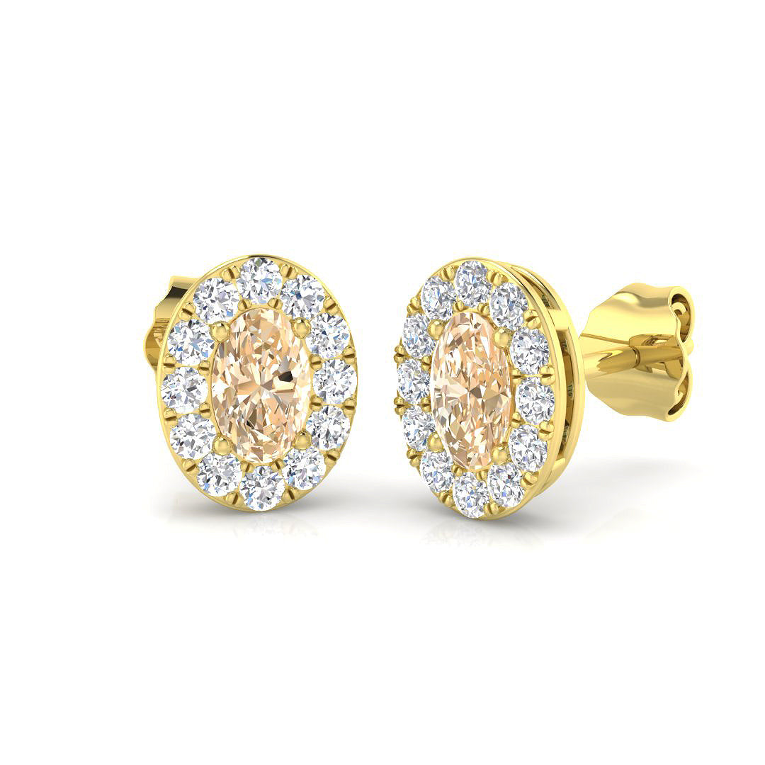 Oval Gemstone Earrings