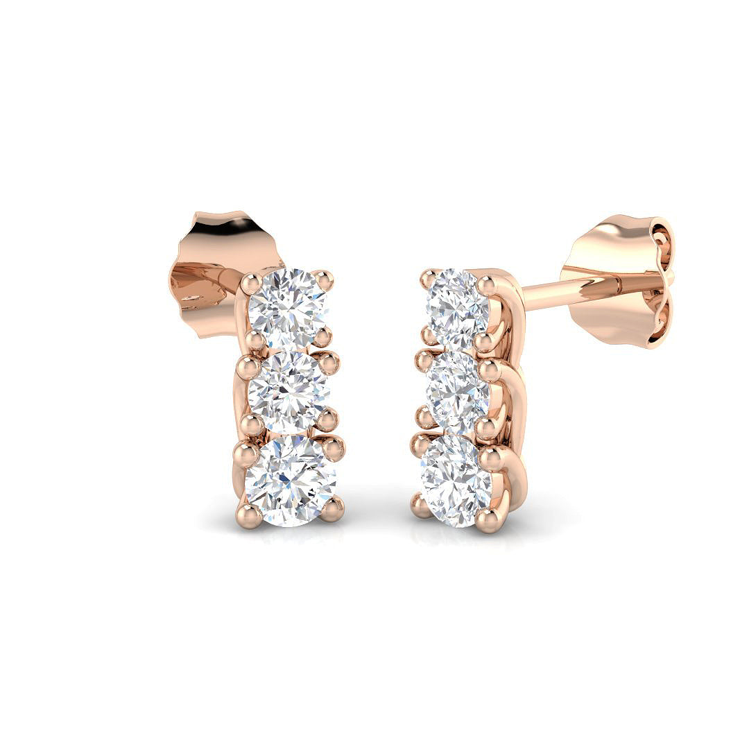 Round Diamond Earrings