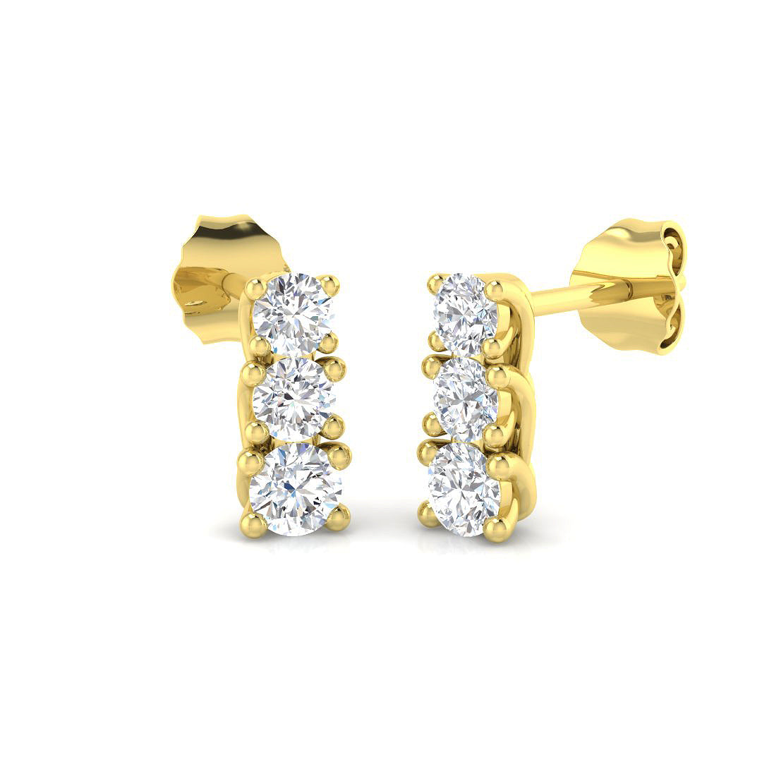 Round Diamond Earrings