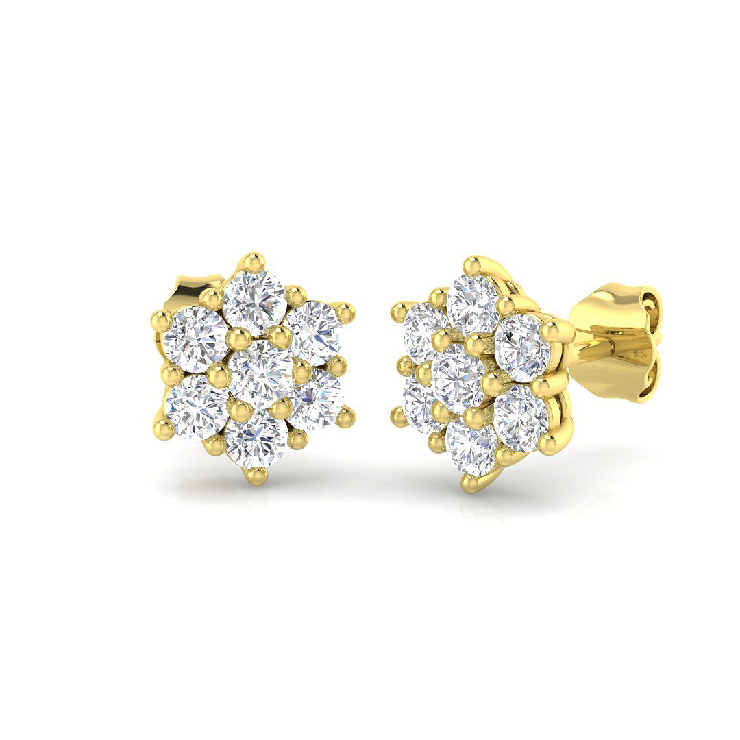 Round Diamond Earrings