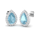 Pear Aquamarine Earrings