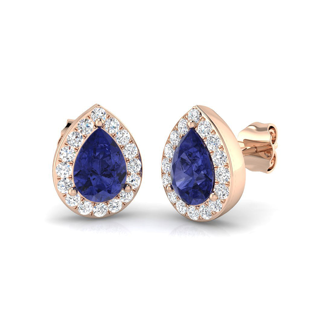 Pear Tanzanite Earrings
