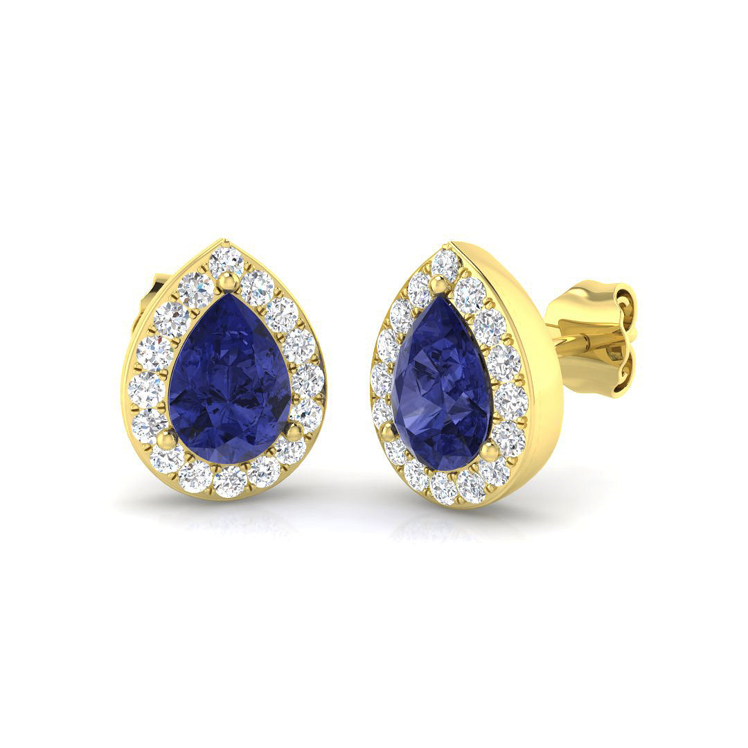 Pear Tanzanite Earrings