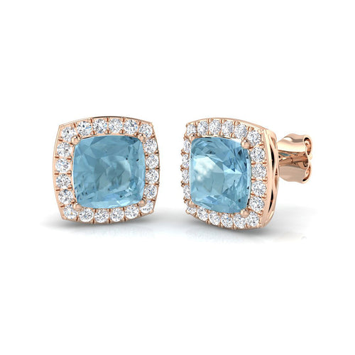 Cushion Gemstone Earrings