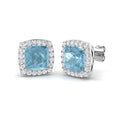 Cushion Gemstone Earrings