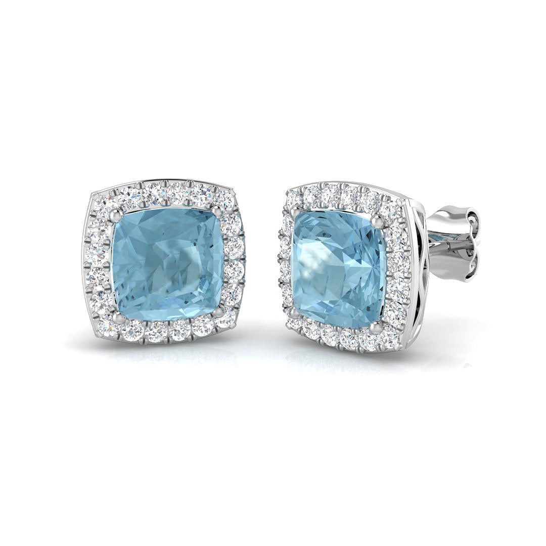 Cushion Gemstone Earrings