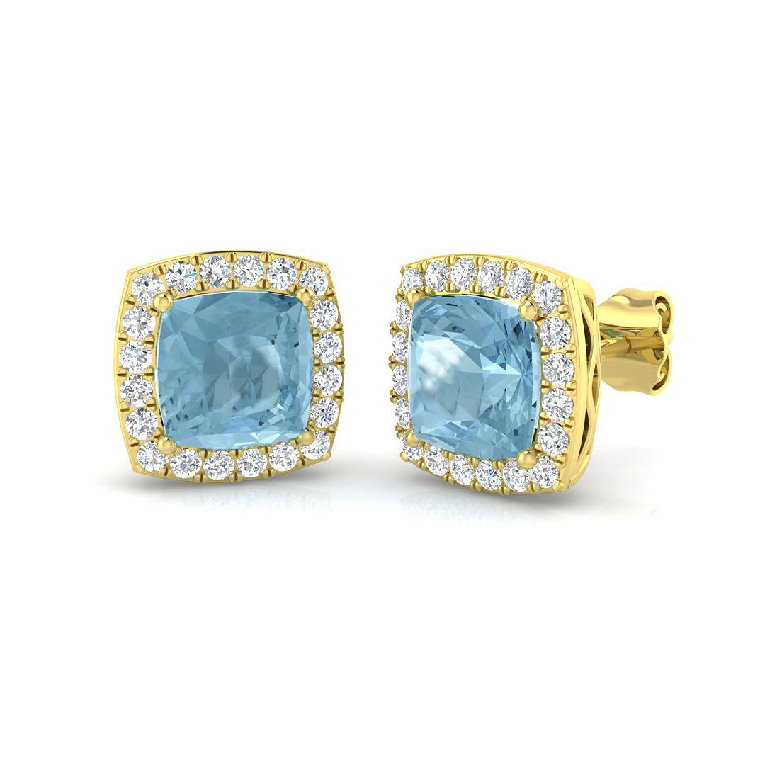 Cushion Gemstone Earrings