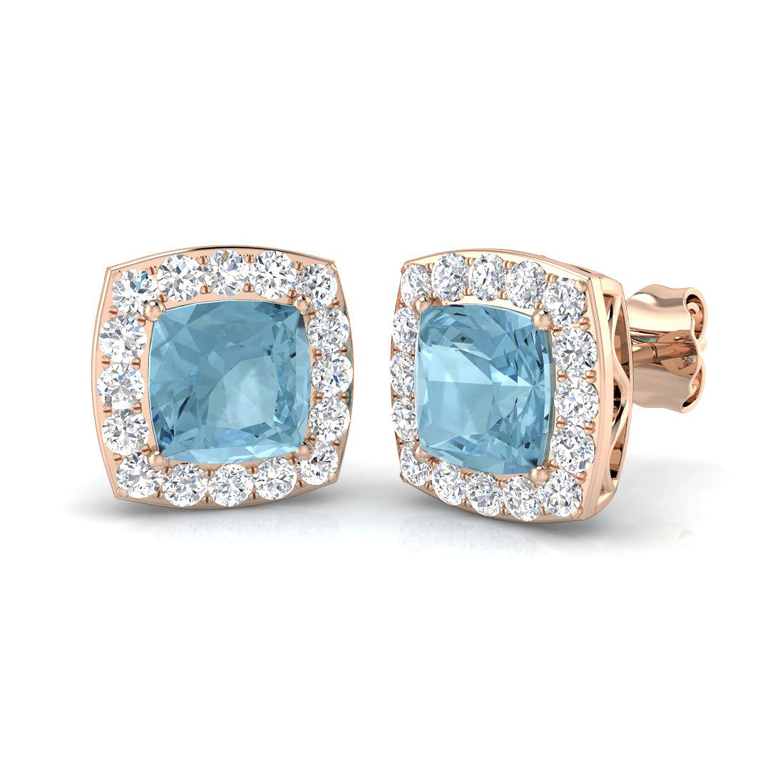 Cushion Gemstone Earrings